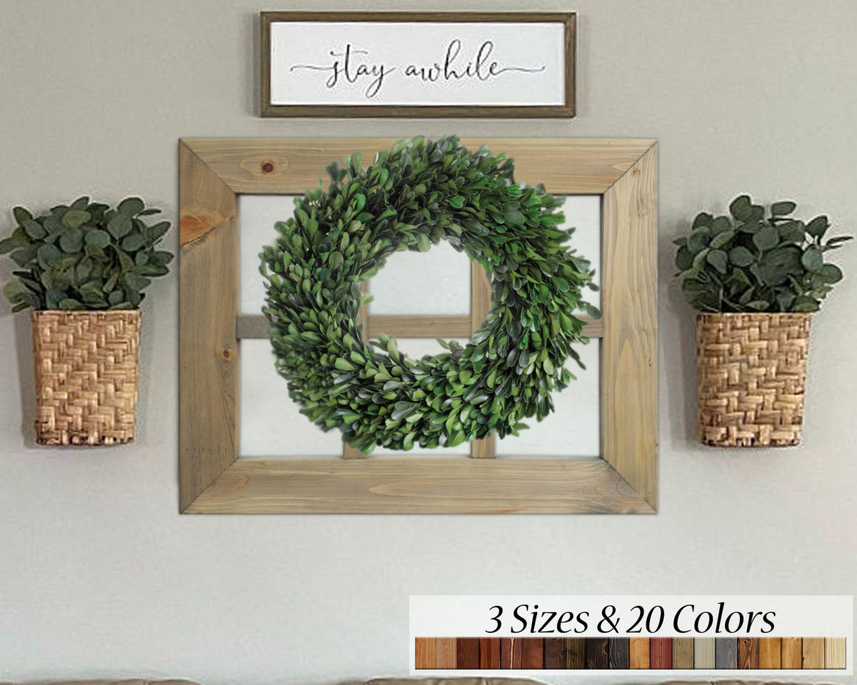 Rustic Farm Sweet Farmhouse Shiplap Wood Boho Eucalyptus Wreath N