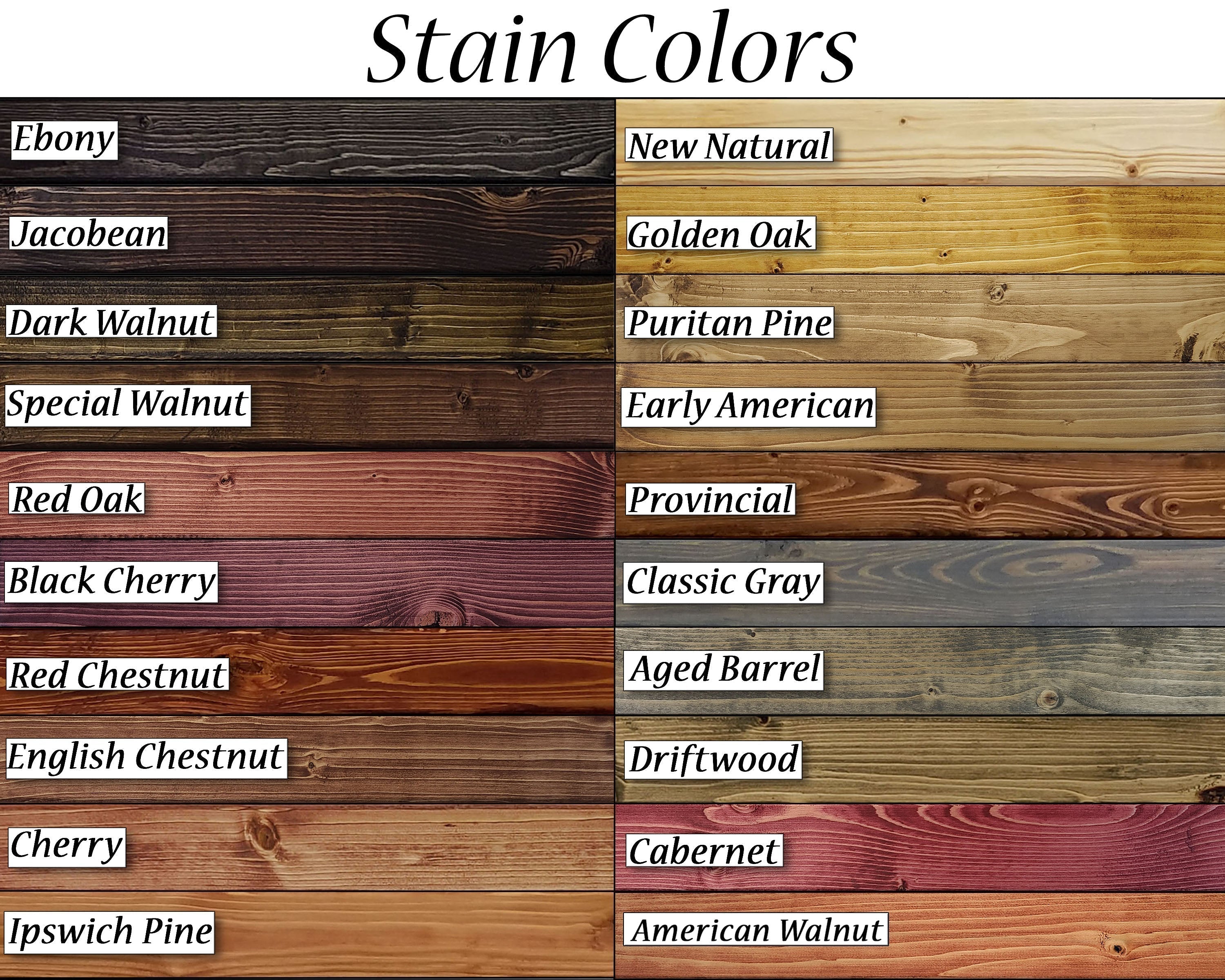 Farmhouse Rustic Light Fixtures - Wood Stain Colors