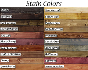 Farmhouse Rustic Light Fixtures - Wood Stain Colors