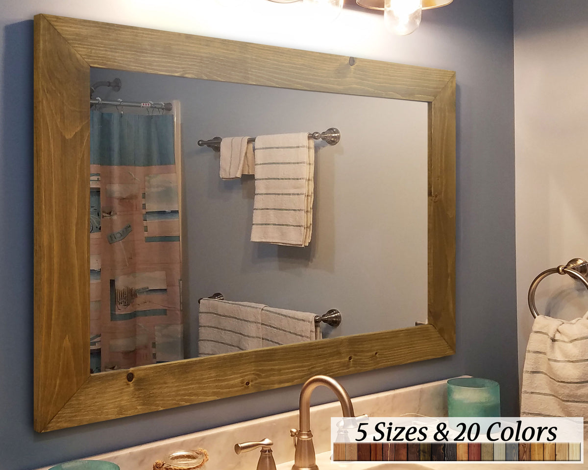 Shiplap Rustic Reclaimed Styled Framed Mirror, Handmade in the USA ...