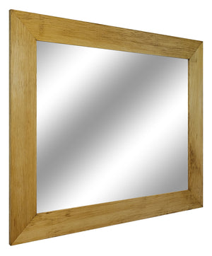 Shiplap Rustic Wood Framed Mirror, 20 Stain Colors - Shown In Puritan Pine