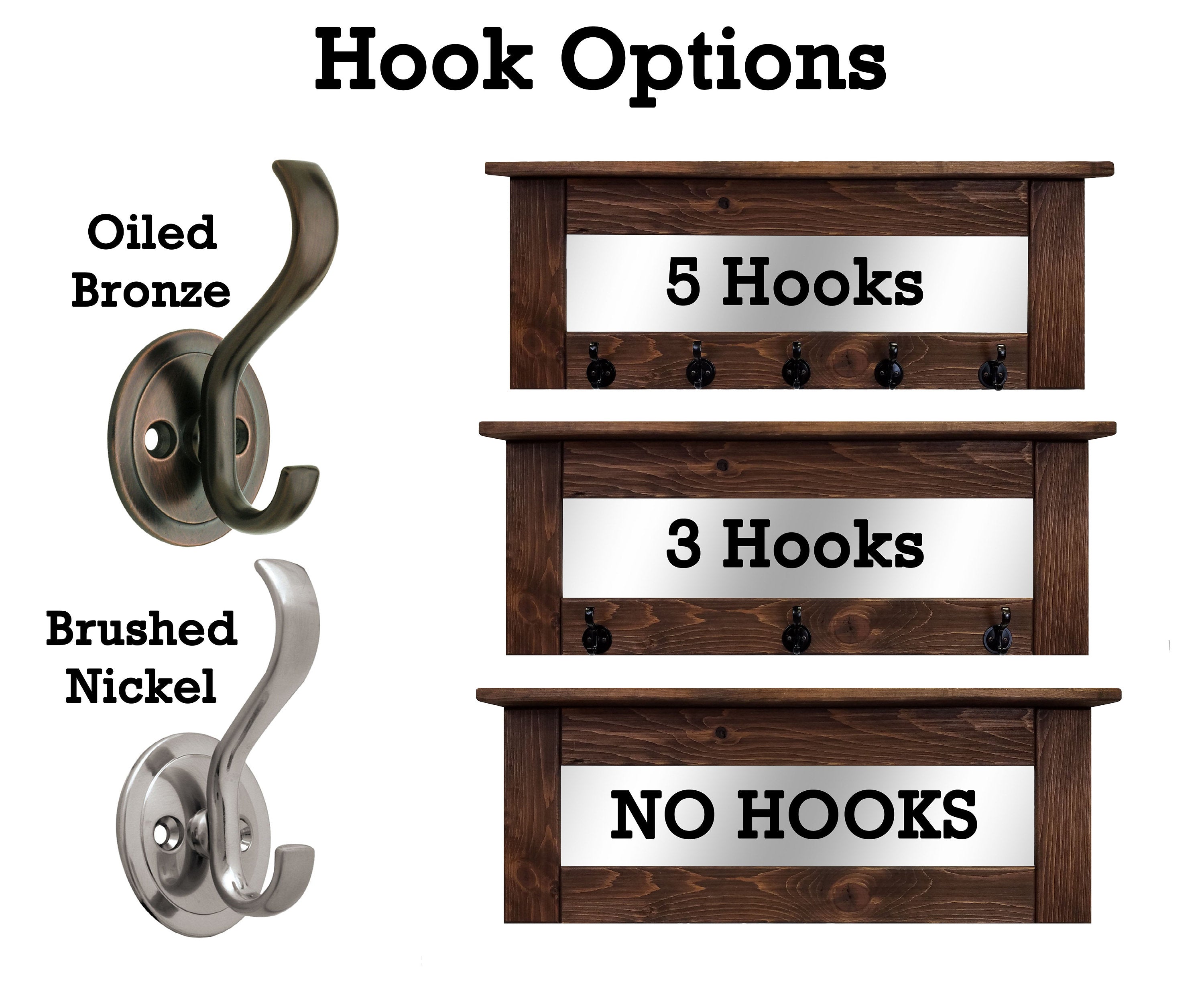 5x Coat Hooks Metal Coat Hooks Antique Bronze Double Hooks Wall