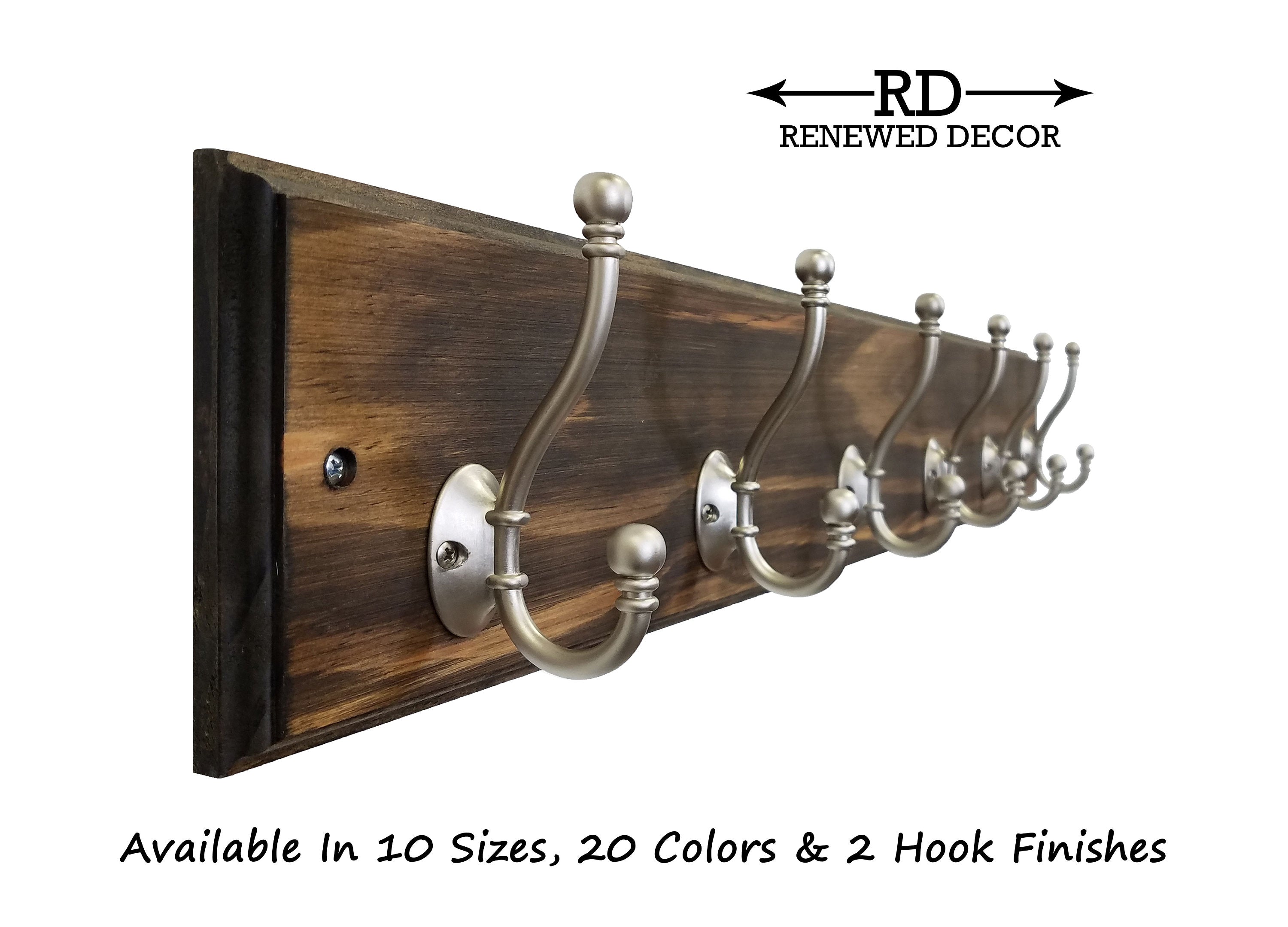 Wooden Wall Hooks, Walnut Coat Hooks, Modern Coat Rack, Entryway Hanger,  Round Wooden Hooks, Large Coat Hooks, Decorative Wall Hooks 