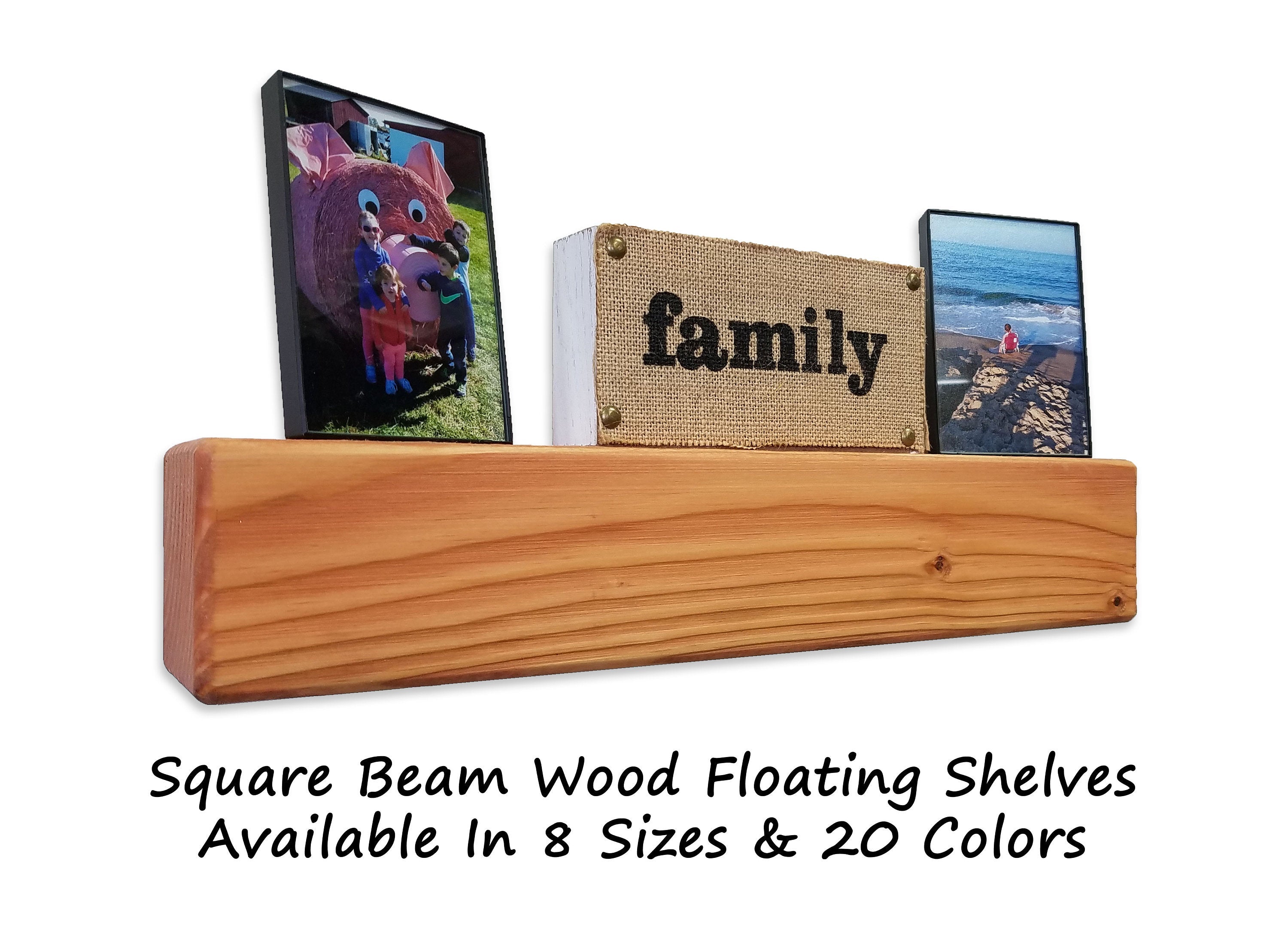 White Oak - Floating Box Beam Shelves