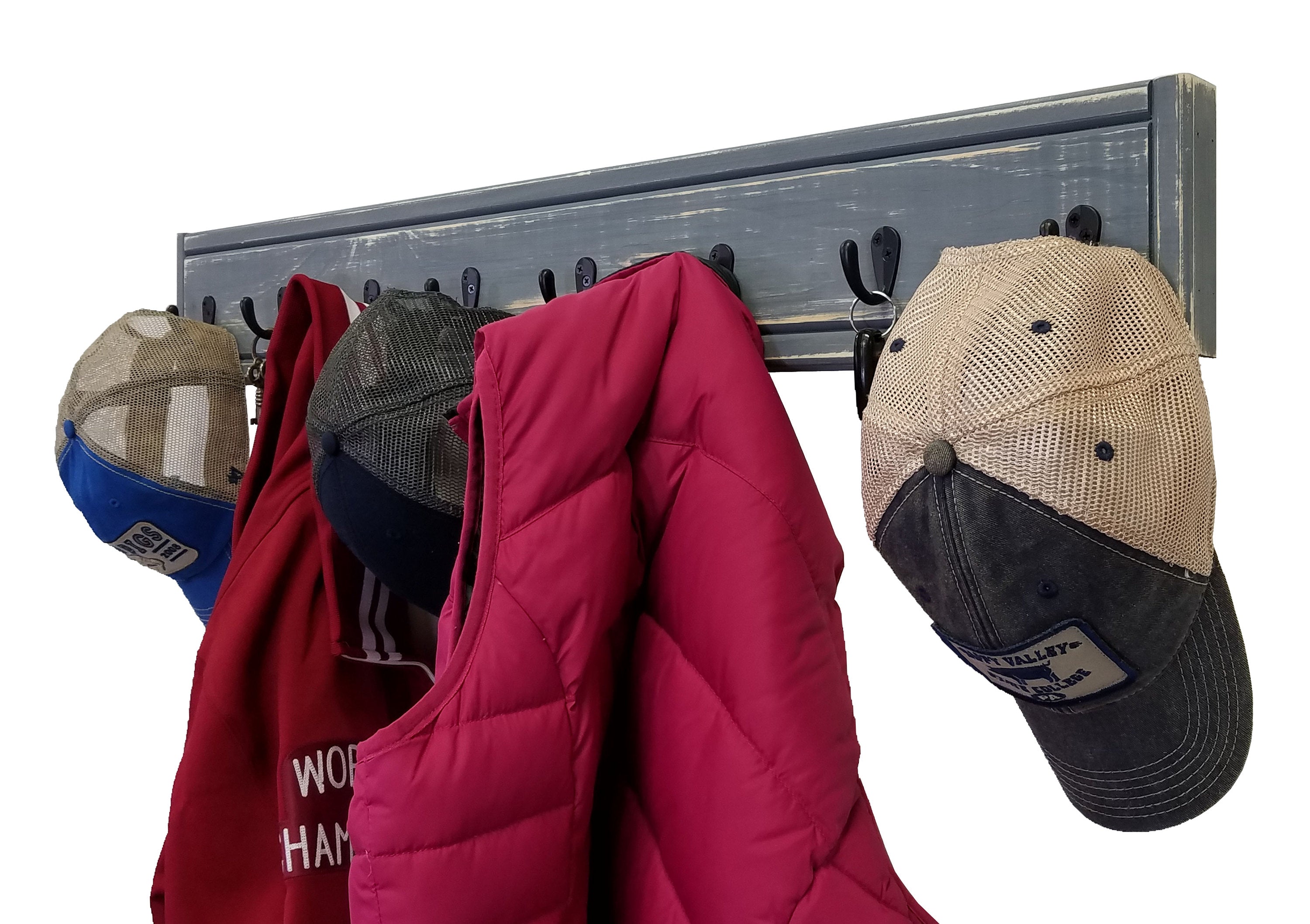 Coat hooks Wall Mounted Hat Rack clothes Hanger 5-Hook