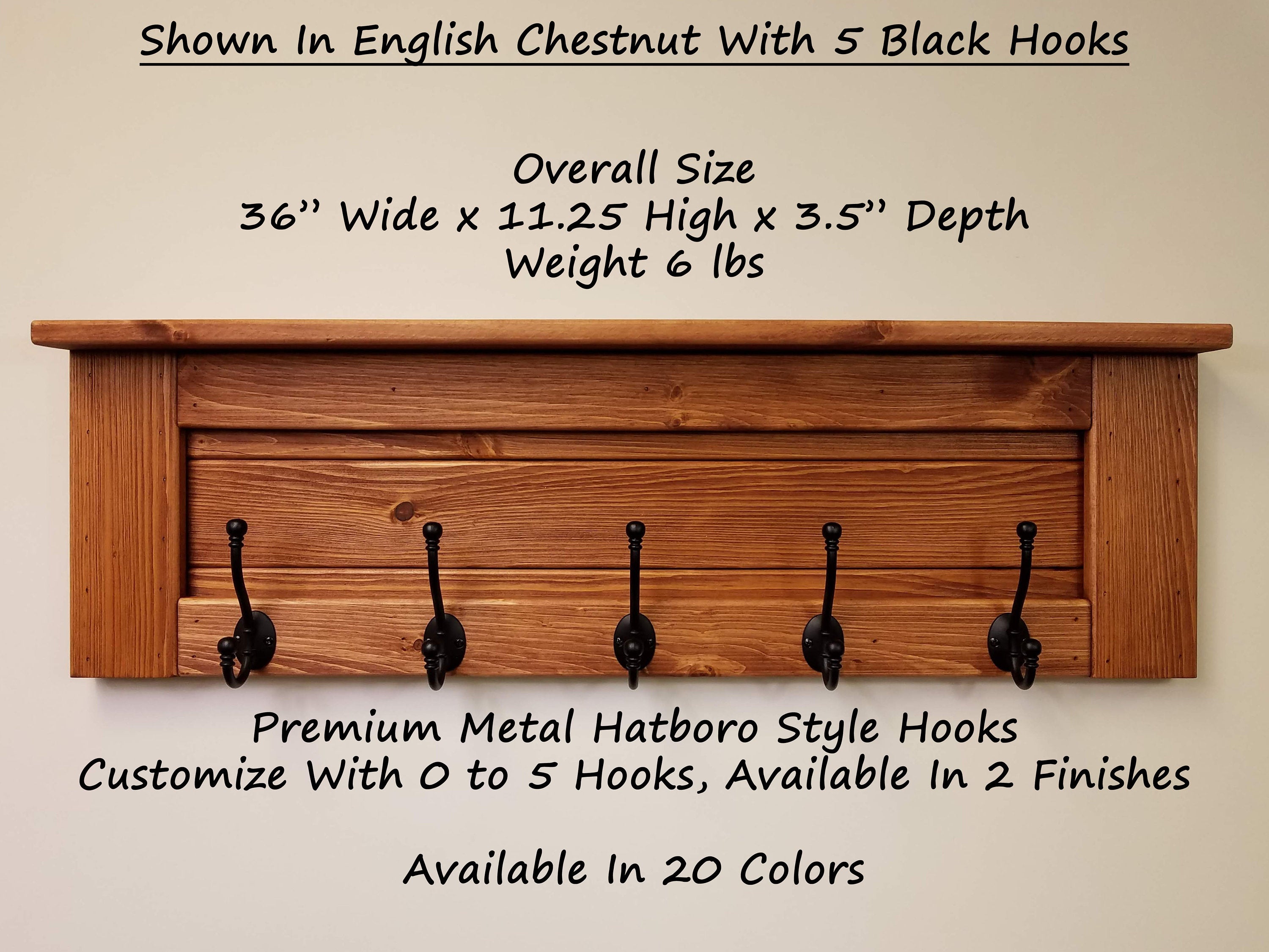 Coat Rack Wall Shelf With Hooks Wood White Wall Hanging with Satin