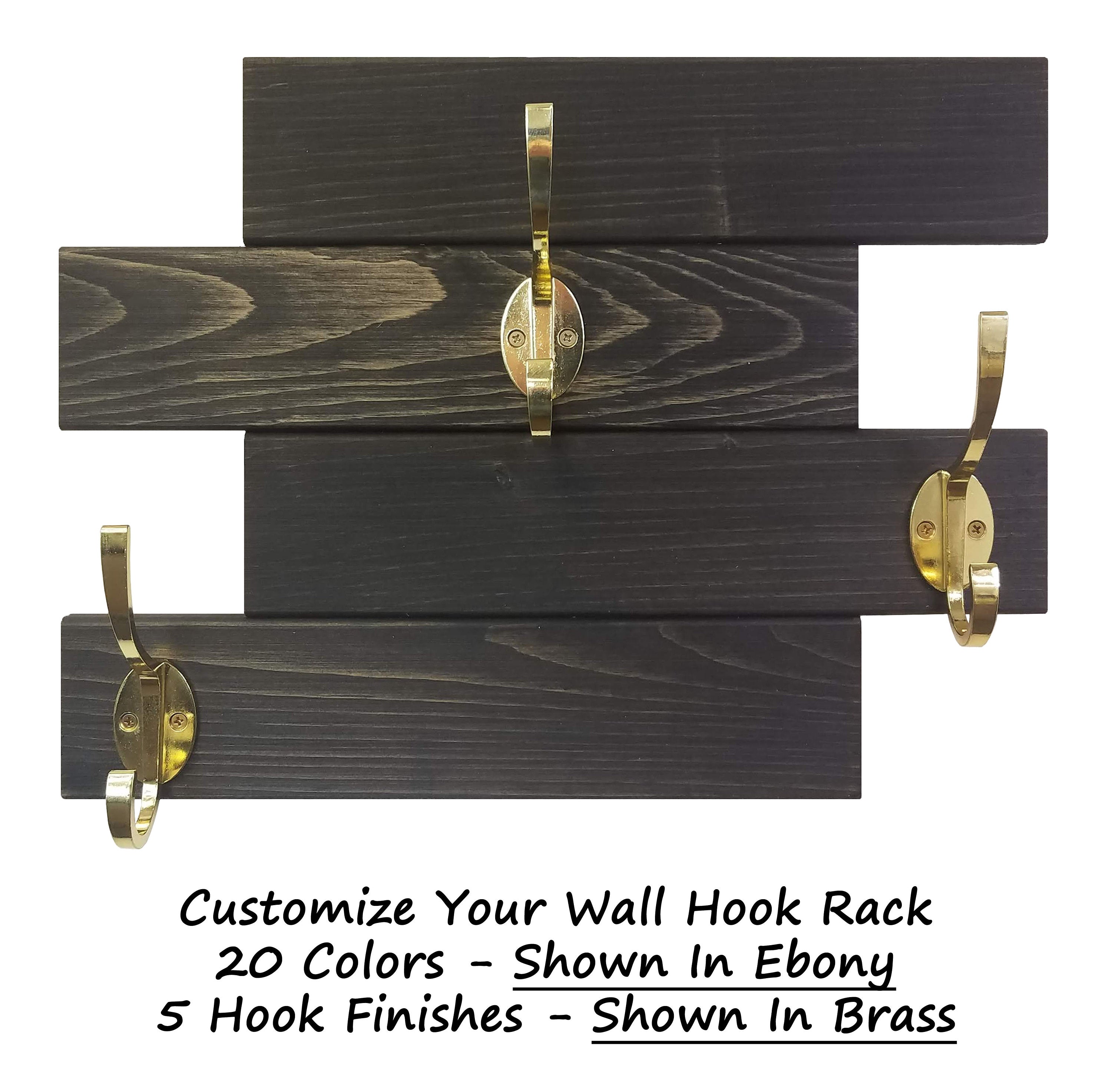 Cabin Rustic Wall Mounted Coat Hook Rack, Handmade in the USA